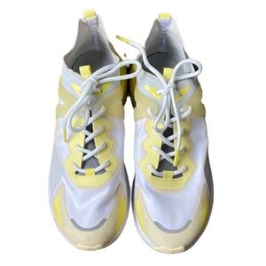 Fabletics Women’s White and Yellow Sneakers Size 8.5